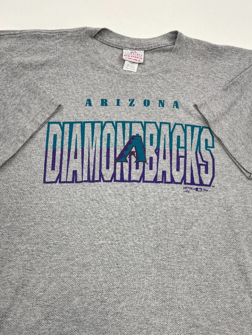 Arizona Diamondbacks Vintage 1999 MLB Baseball Henry Aaron Gray T-Shirt Men’s L